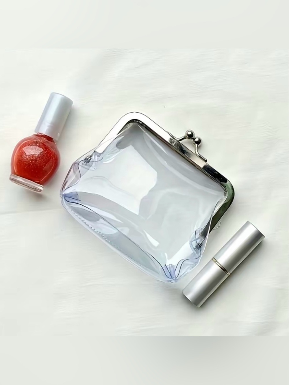 Clear Jelly Transparent Kiss-Lock Coin Purse